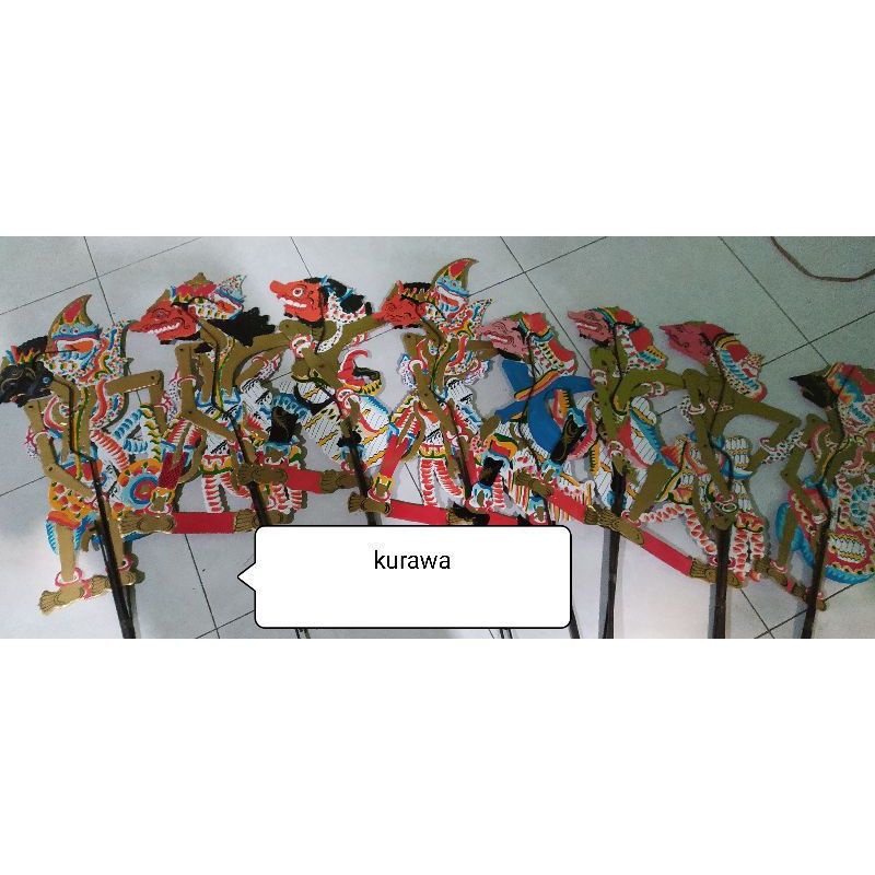 CLASSIC C - Wayang kulit kertas Kurawa isi 9 pcs mainan hiasan dinding
