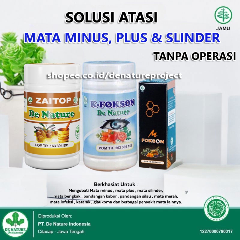 ZAITOP DAN K FOKSON M FOKSON Obat Mata Minus Silinder Plus Rabun Jarak Jauh Tetes Mata Herbal BPOM G