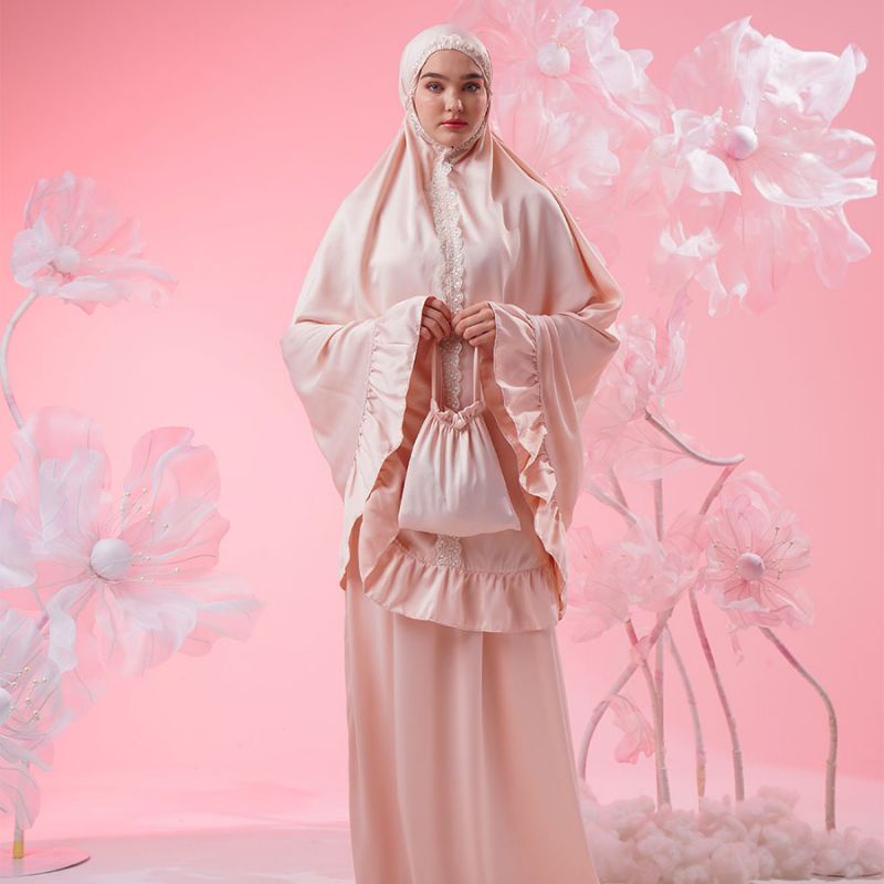 Tatuis Mukena Abhinaya Bahan Satin Velvet Premium yang Dingin