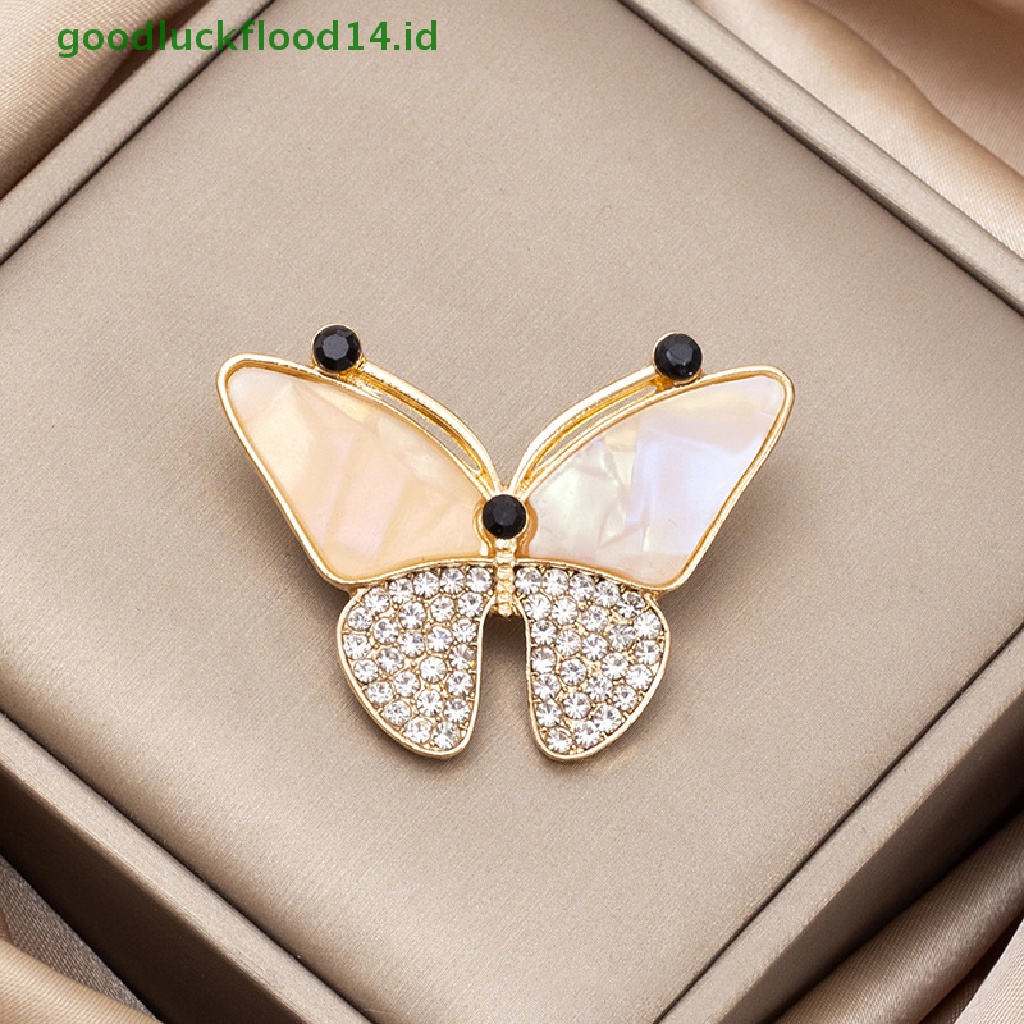 [GOOGFOUR] Berlian Imitasi Swan Butterfly Bros Untuk Wanita Berlian Imitasi Bros Fashion Pesta Pernikahan Perhiasan Aksesori Pin Brooch Hadiah [TOP]