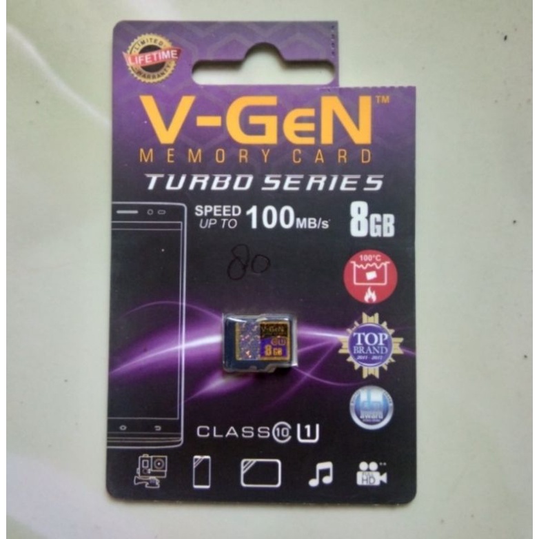 Micro SD Vgen 8gb Memori Card Original