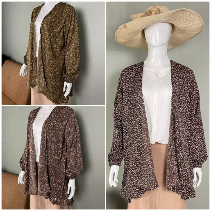 KINAN OUTER / OUTER LENGAN PANJANG / KARDIGAN MOTIF / OUTERWEAR BUNGA
