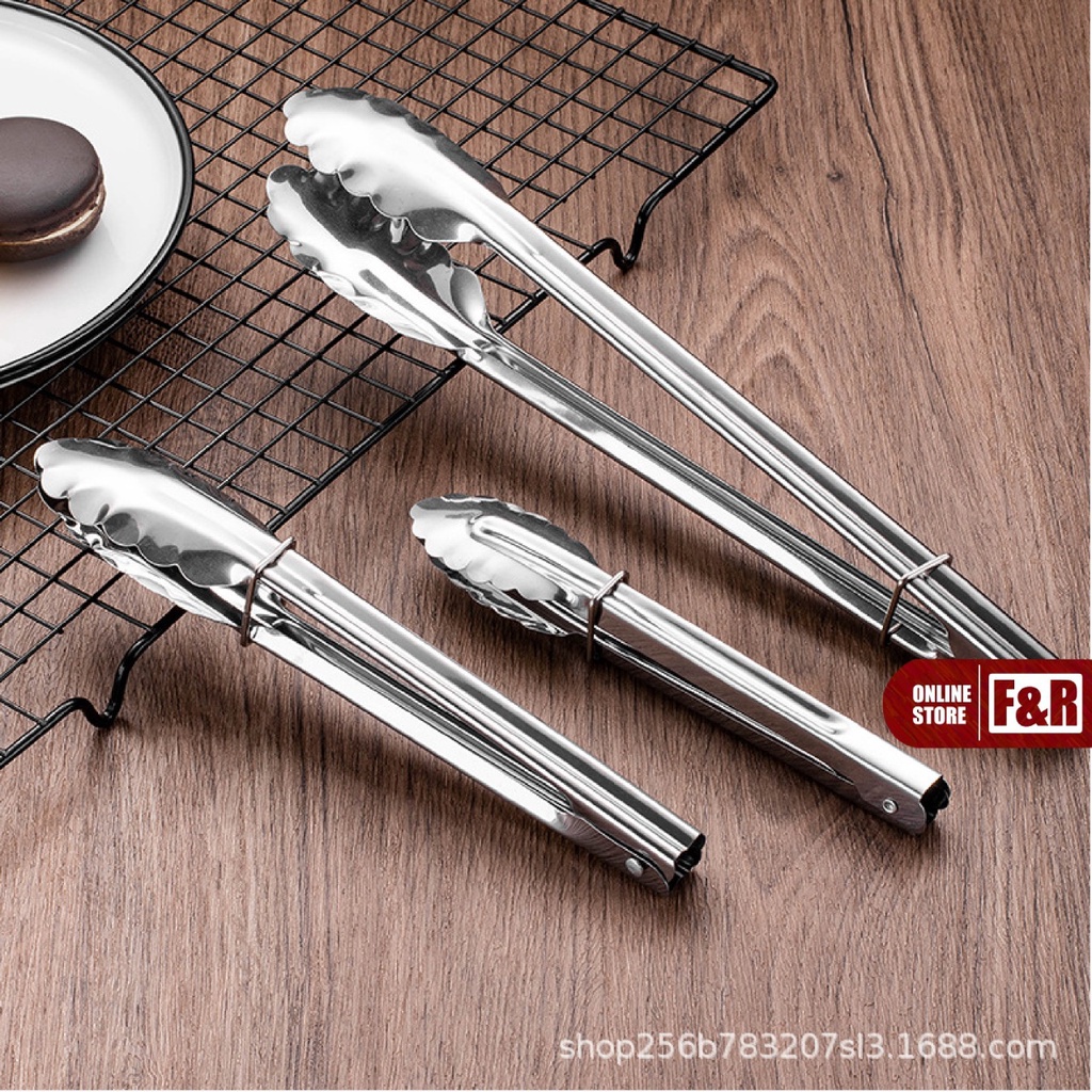 Jepitan Makanan Capitan Gorengan Tahan Panas Jepit Pencapit Makanan Stainless BBQ Kue