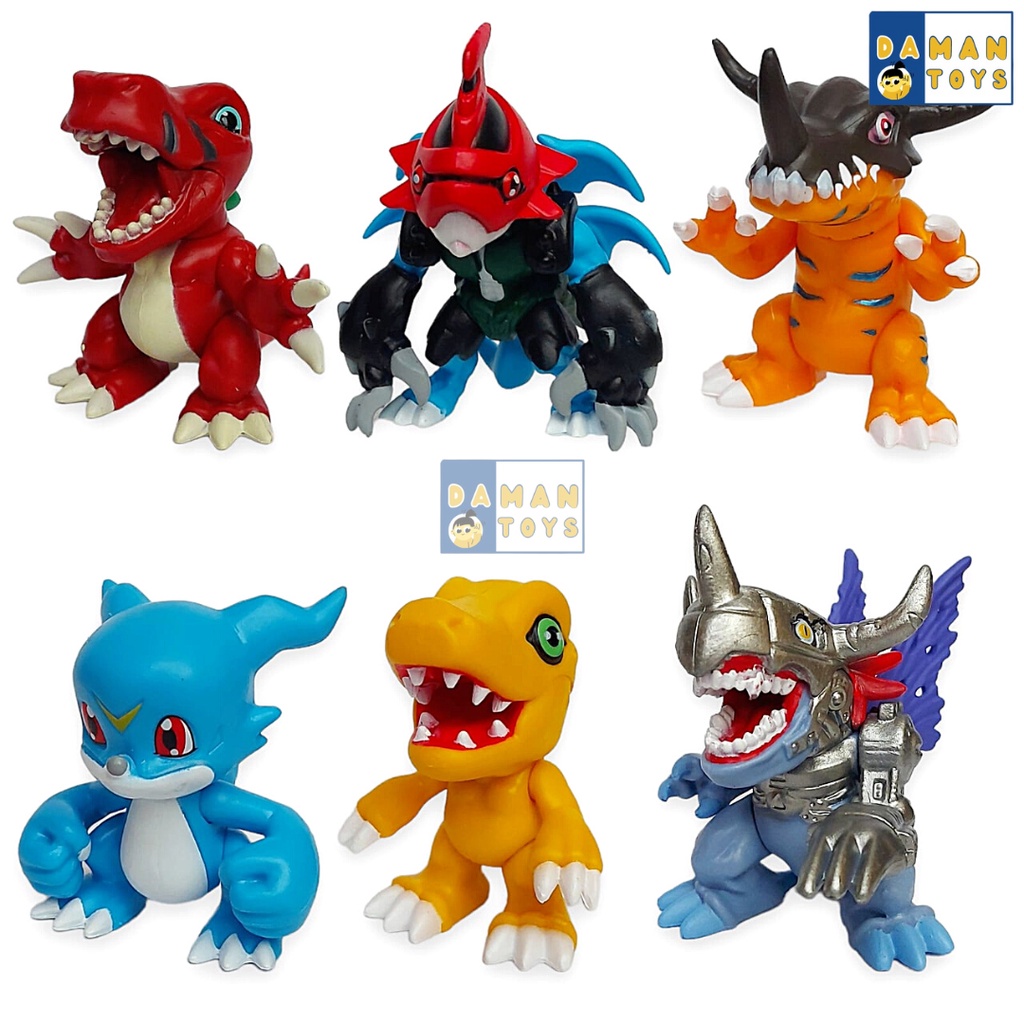 Figure Digimon Monster Agumon MetalGreymon Veemon Paildramon Tyrannomon set 6