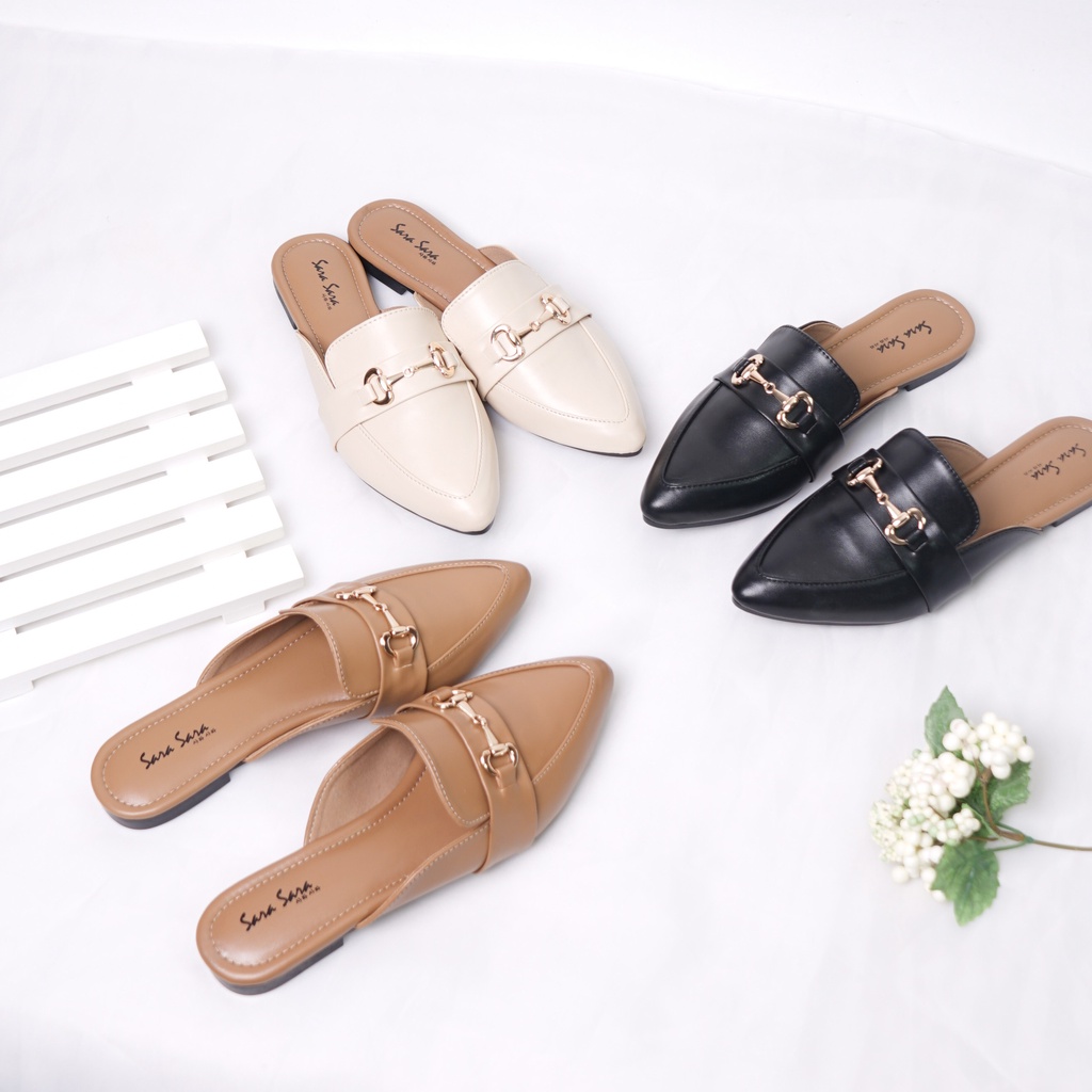 Sara Sara SALSA Sandal slop wanita casual flat mules sendal cewek kekinian