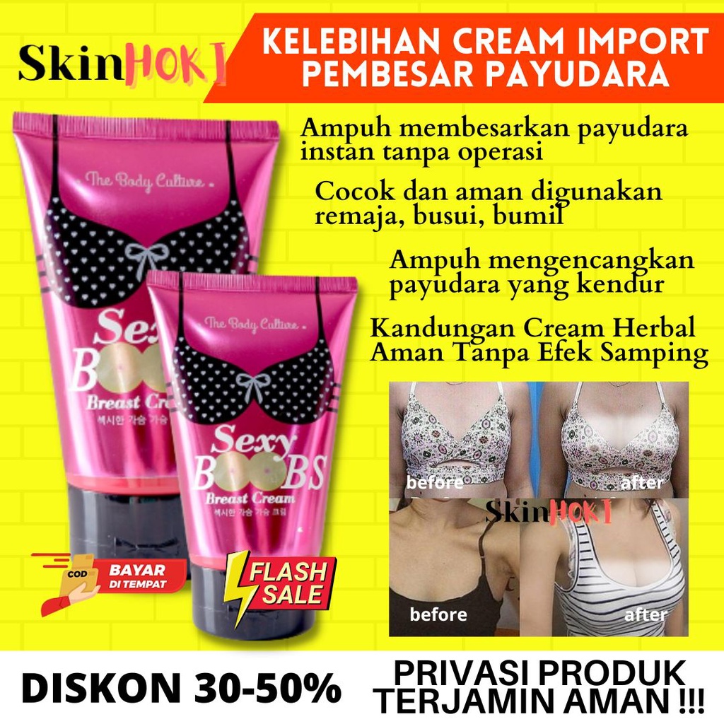 PEMBESAR PAYUDARA PERMANEN PEMBESAR BOKONG SEXY BOOBS BREAST CREAM BY THE BODY CULTURE 80ML ORIGINAL BPOM