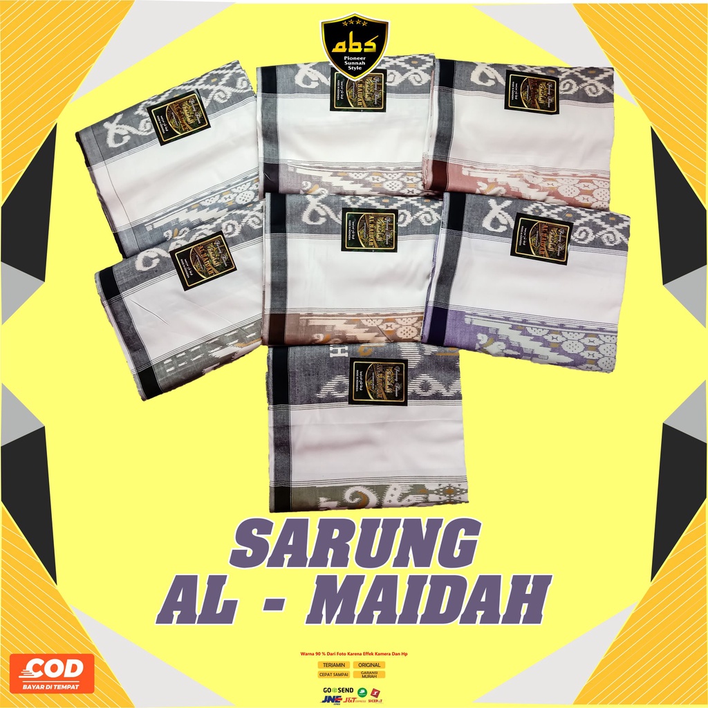 Kain Sarung Tenun Al Almaidah Motif Rayon Sarung Dewasa Terlaris Kain Pria Wanita Abu Sulthan