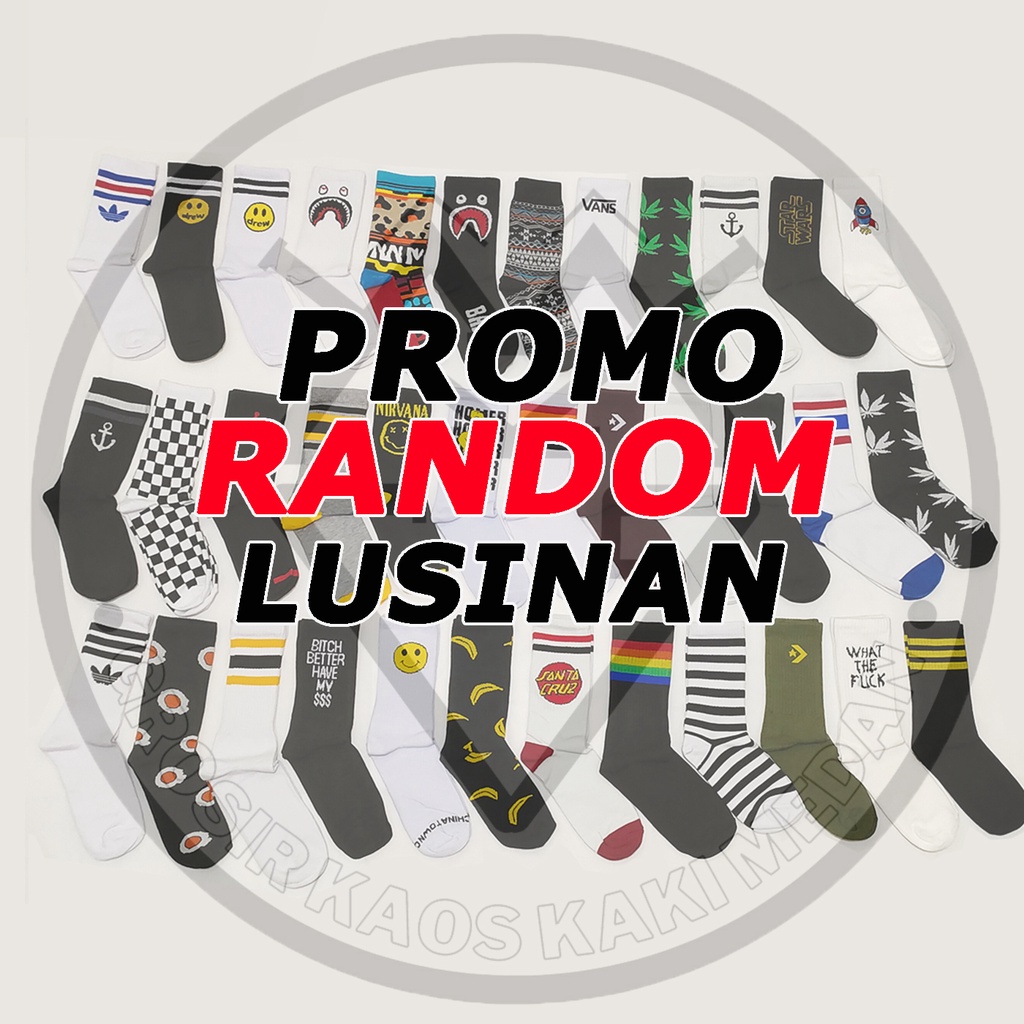 DISKON KAOS KAKI SKATE OLDSCHOOL LUSINAN CEWEK COWOK GROSIR MEDAN