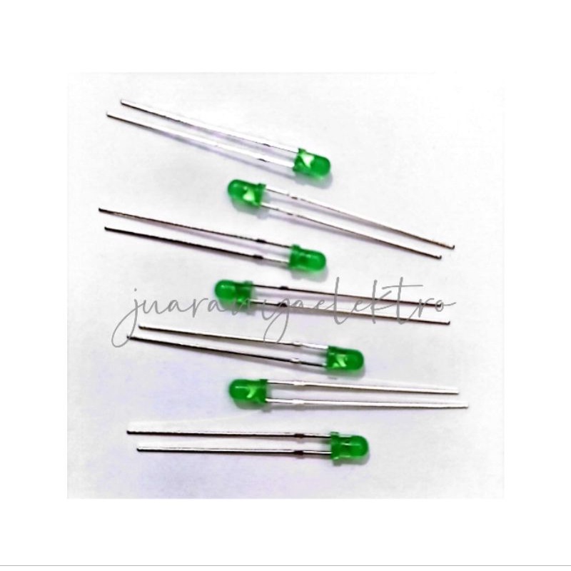 LAMPU LED 3MM HIJAU 100 BIJI @ RP 200