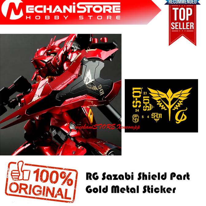 Metal Stiker Sticker Rg Sazabi Shield Part By Delpi