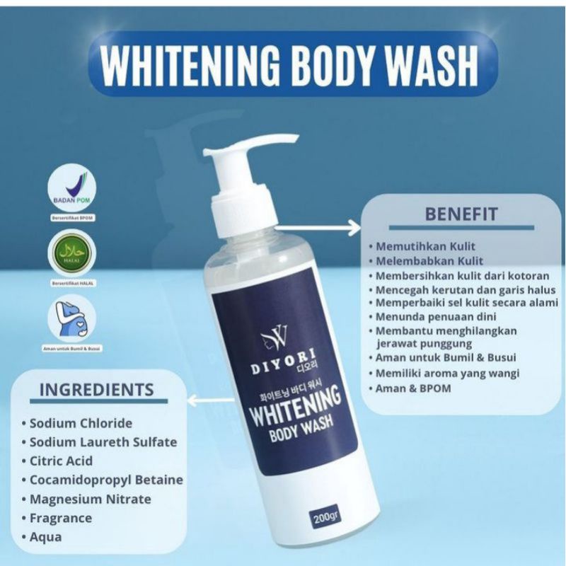 Jual DIYORI WHITENING BODY WASH/ SABUN MEMUTIHKAN KULIT TUBUH/ BPOM