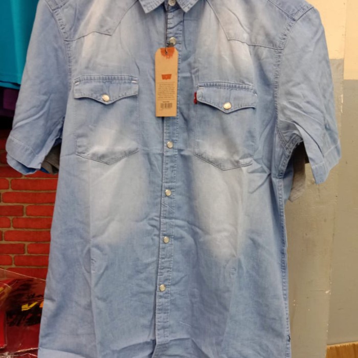 Berkuwalitas Baju Kemeja Pendek Lengan Levis 501 Premiun Baju Kemeja Pria Dewasa