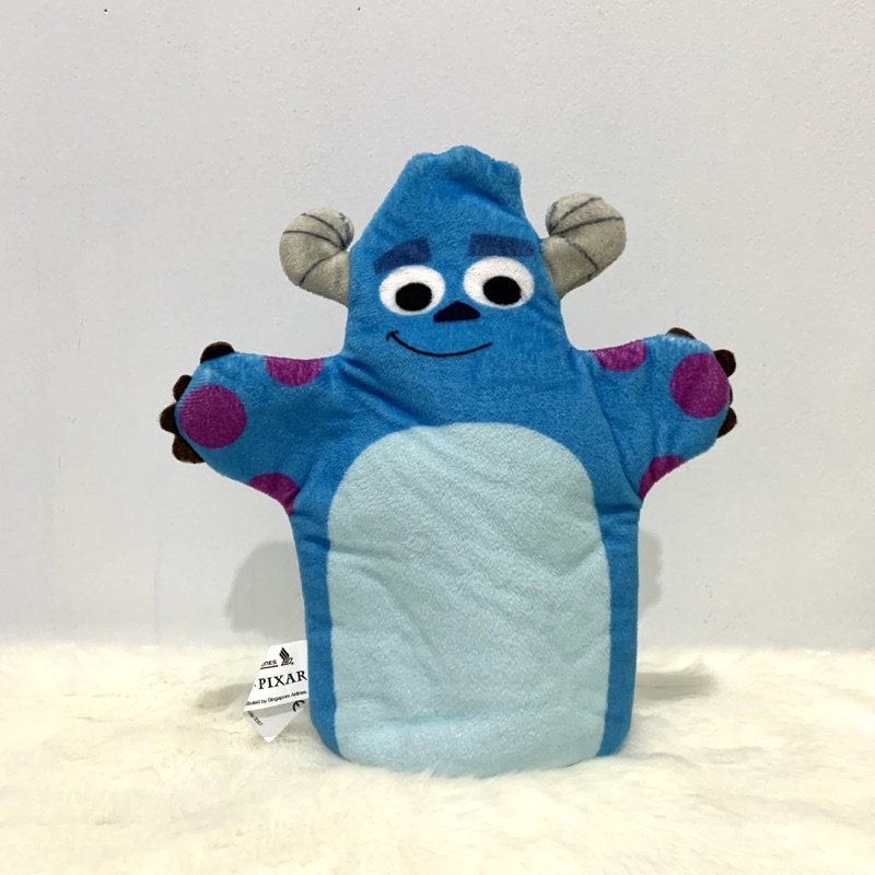boneka tangan sulley monster inc ori disney / bontang sulley singapore airlines