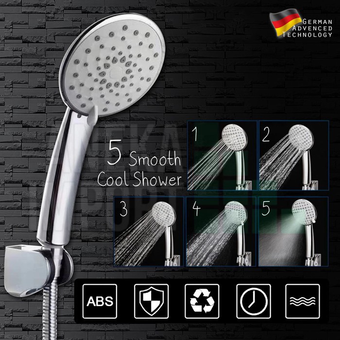 (SerbaSerbi)Paket Hand Shower 5 Mode Pengaturan Air