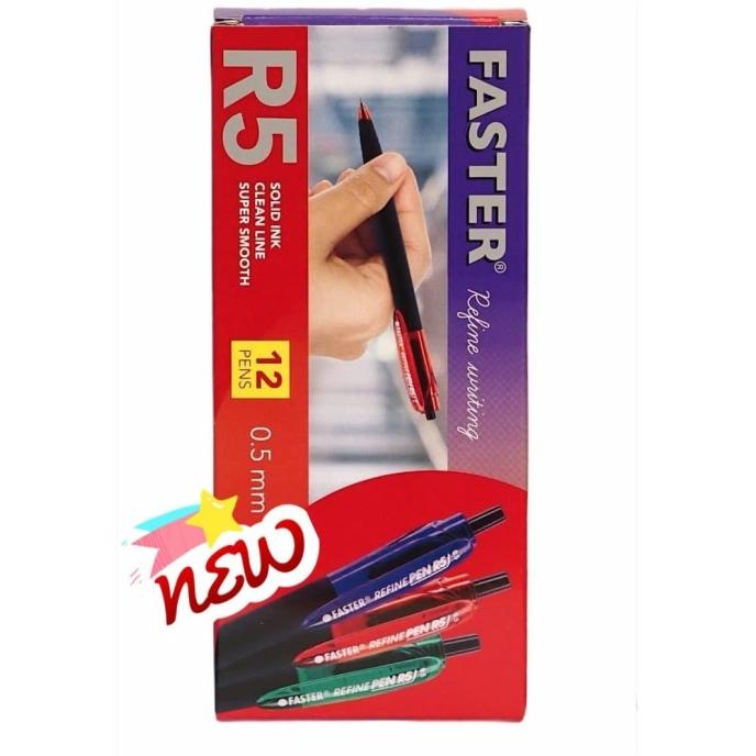 

DISKON Ballpoint /Pulpen Faster R5, 0.5mm isi 12 pcs - Black