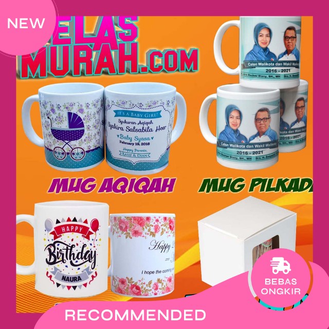 MUG CUSTOM /Souvenir Mug Custom Birthday, Kado , Bisa Custom Tulisan & Gambar/Foto