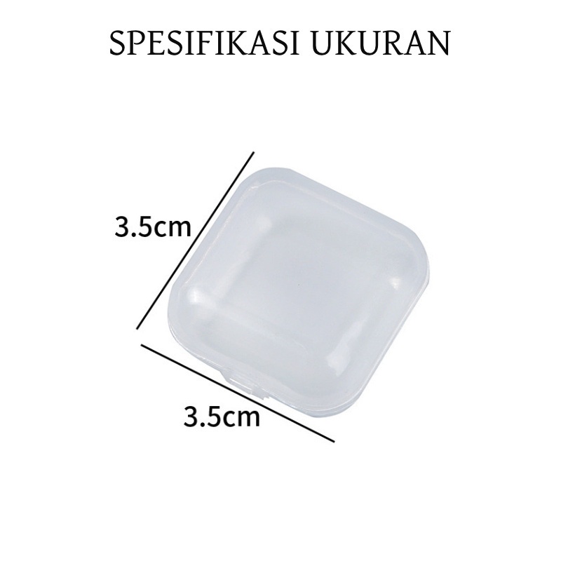 [M7] KOTAK MINI  / KOTAK OBAT MINI TRANSPARANT / WADAH TEMPAT PENYIMPANAN PIL OBAT KAPSUL / STORAGE BOX CASE CONTAINER AKSESORIS PERHIASAN SERBAGUNA