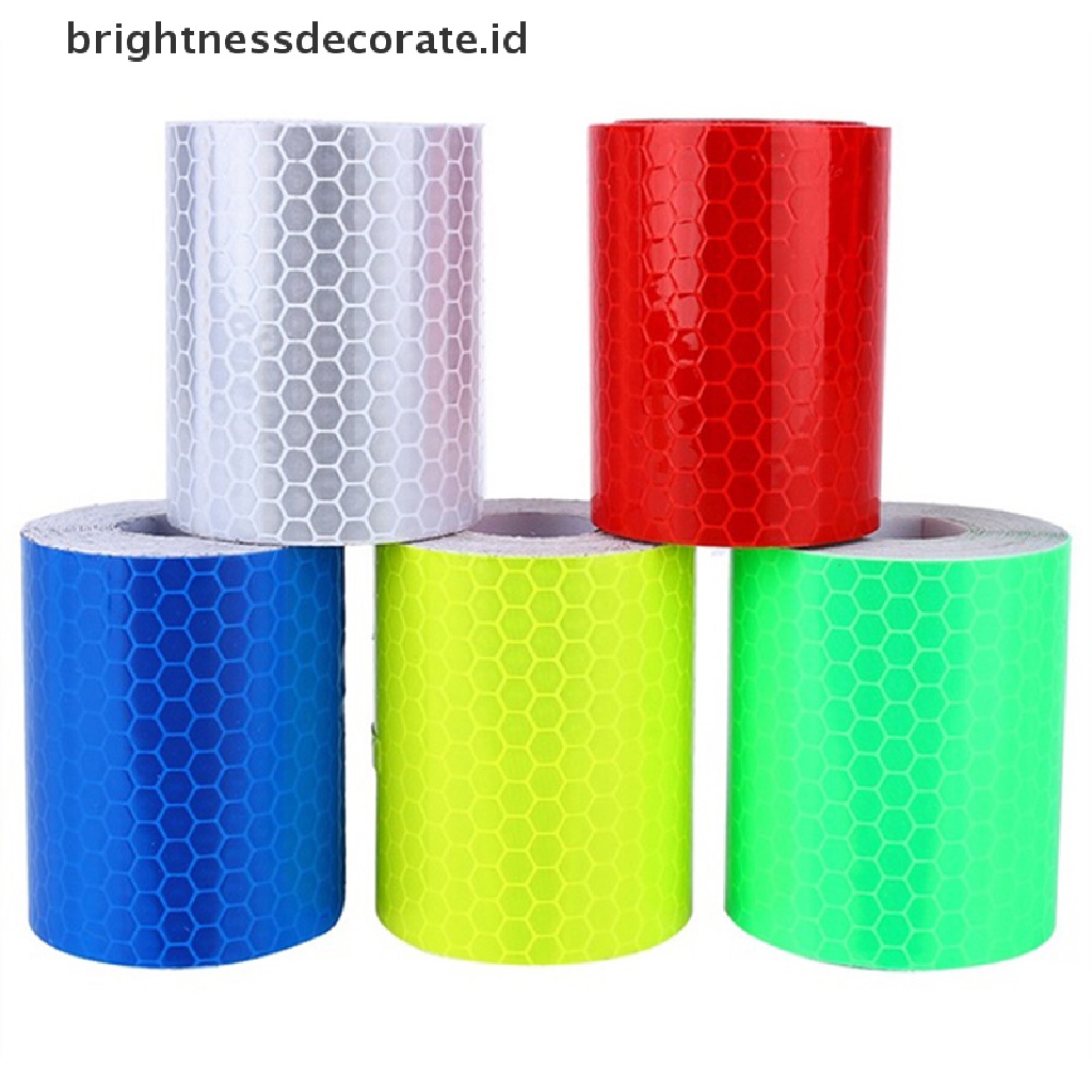 [Birth] 1m * 5cm Mobil Truk Reflektif Perekat Diri Keamanan Peringatan Tape Roll Film Stiker [ID]