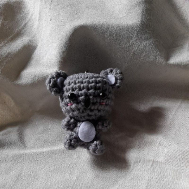 Koala Amigurumi Keychain (gantungan kunci koala)