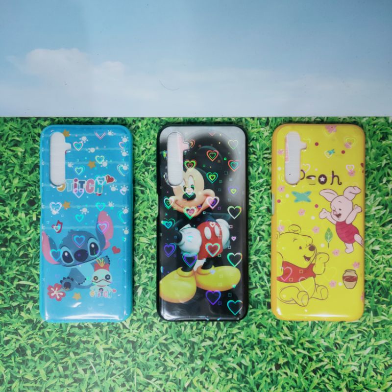 SOFTCASE REALME 6 KARAKTER ANIMASI GLOSSY + TEMPERED GLASS MOTIF