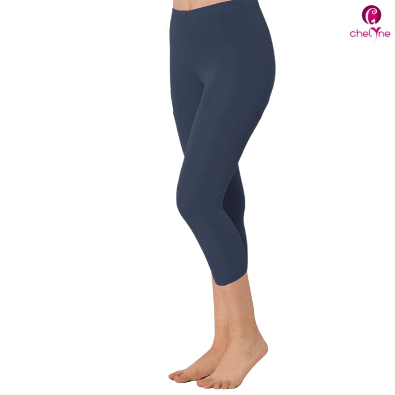 Chelyne Legging 7/8 C1333T Bahan Spandex Jersey size L &amp; XL - Celana 7/8 Muslim