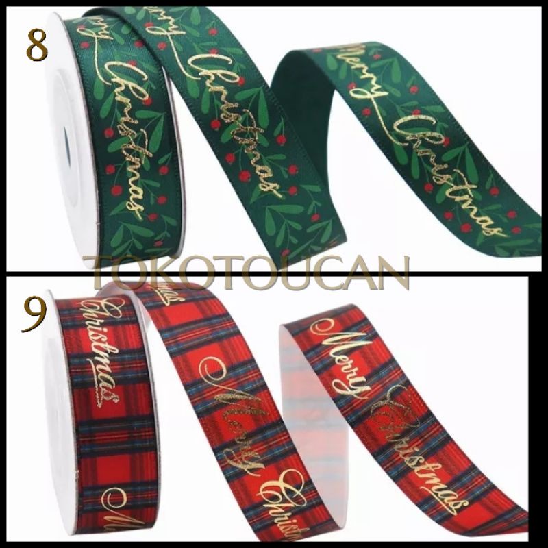 

Pita Grossgrain Motif Natal Christmas 16 mm
