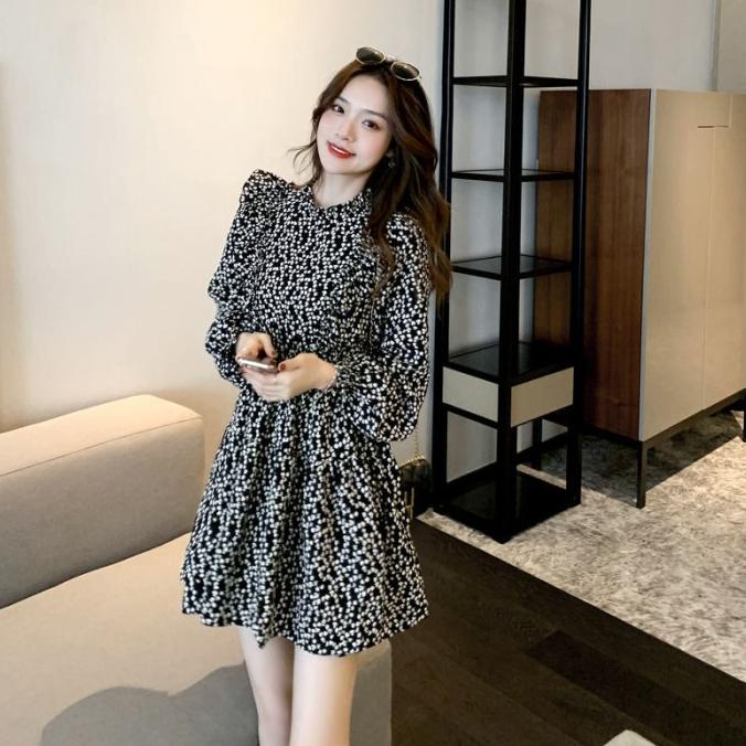Dress Casual Korea Lengan Panjang