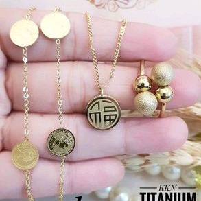 Titanium set perhiasan dewasa 060423