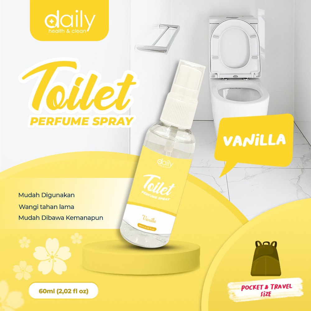 PARFUM TOILET - DAILY TOILET PERFUME SPRAY - AMPUH MENGHILANGKAN BAU WC TOILET KAMAR MANDI