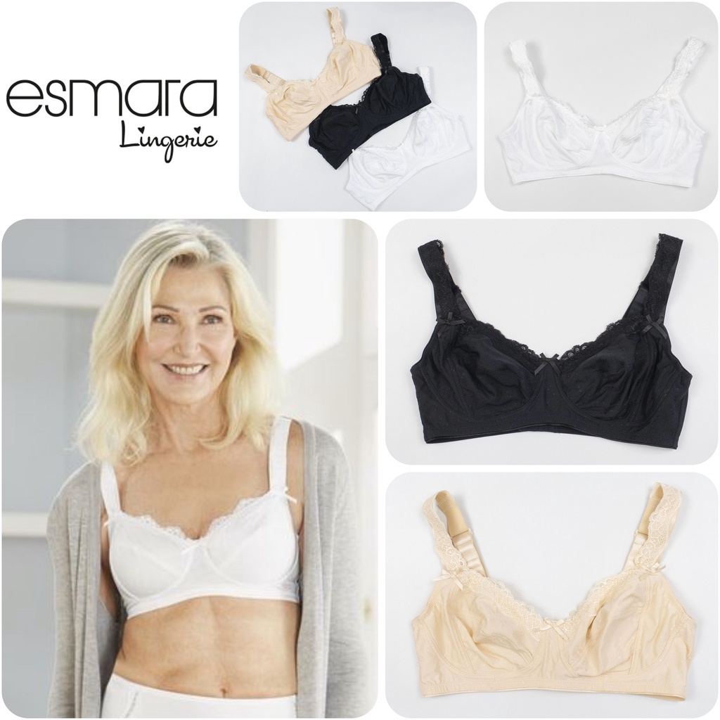 Bra / Pakaian Dalam Wanita Esmara CUP BESAR, TANPA KAWAT, TANPA BUSA, nyaman halus, Plus Size ESM08
