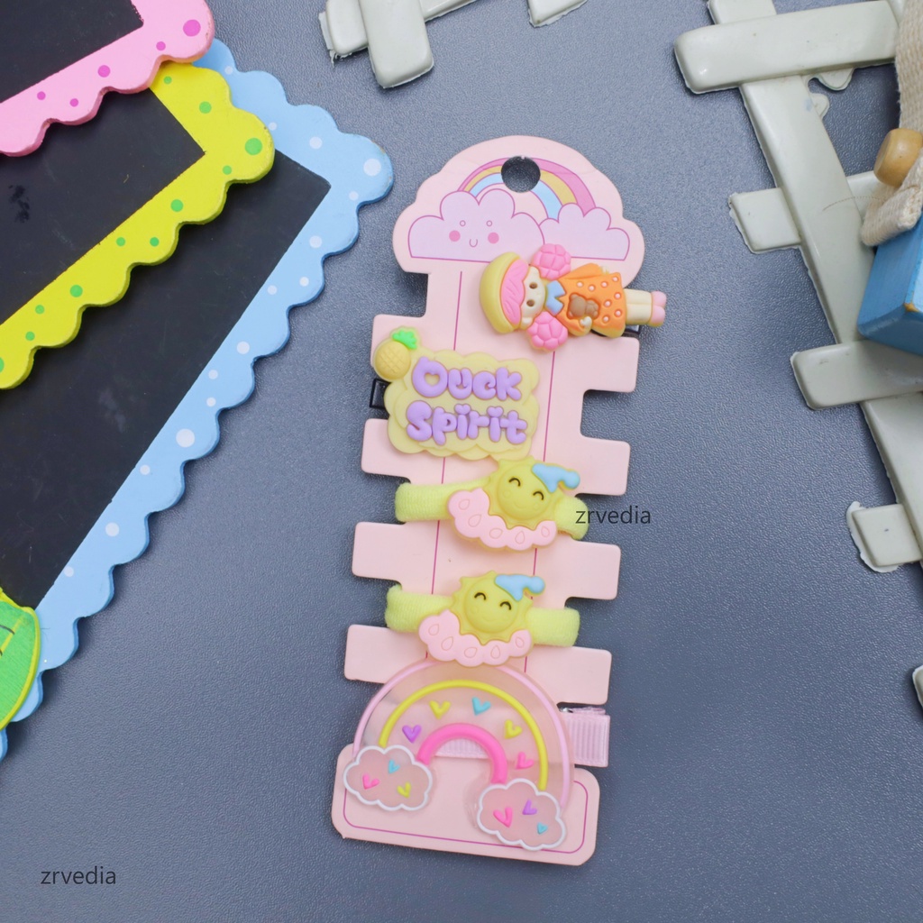 (5 PCS) Yeji Hair Pin Korea / Jepitan Anak Perempuan Kunciran Balita Bayi Perempuan Karakter Kualitas Import Kuncir Korea Style Kiosbalitaaprillia