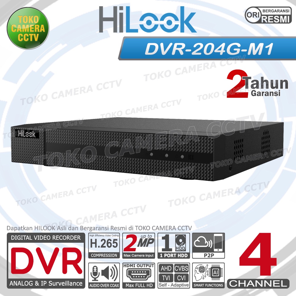 DECORDER CCTV 4CH HILOOK DVR 204G M1 4 CHANNEL