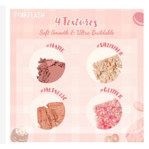 galerybeautysemarang PINKFLASH Eyeshadow Palette Pink Dessert Pro Touch PF-E15 | 12 Shades | Eyeshadow | Long Lasting | Riasan Mata | Pink Flash |