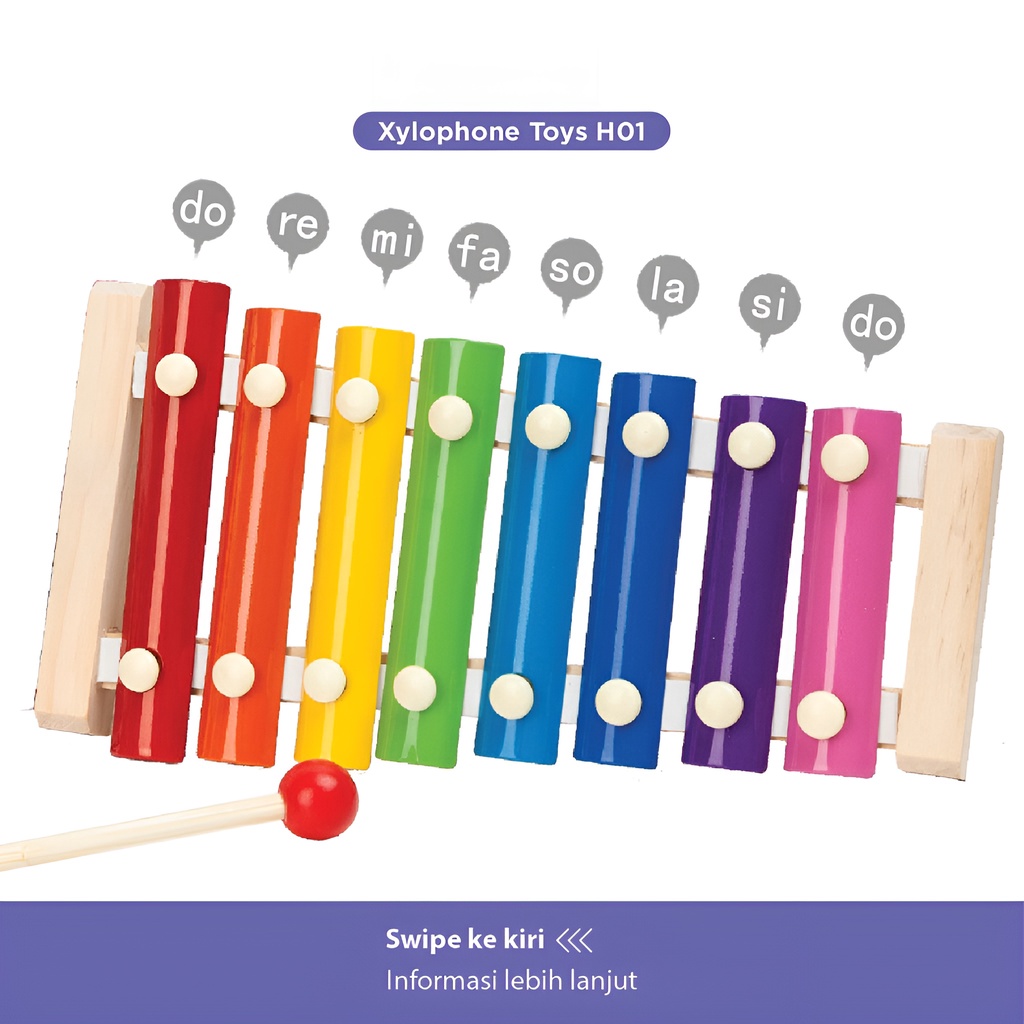 Xylophone Toys Kayu | Mainan Alat Musik Anak | Mainan Edukatif Anak 2-3-4-5-6 Tahun | Mainan Seru Untuk Keluarga