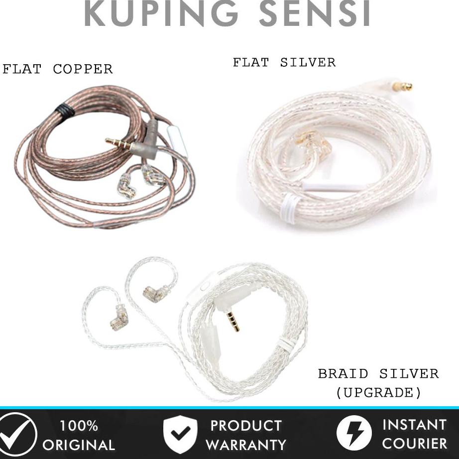 Kabel KZ OFC Copper / SIlver KZ Cable with Mic for ZSN Pro ZS3 ZS5 ZSA ZS10 PRO X ZST ZST X ZST PRO 