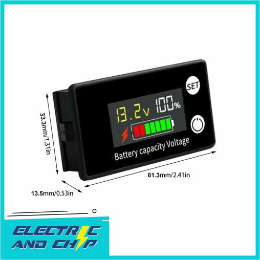 Supnova Battery Voltage &amp; Capacity Indicator Digital Voltmeter 8V-100V