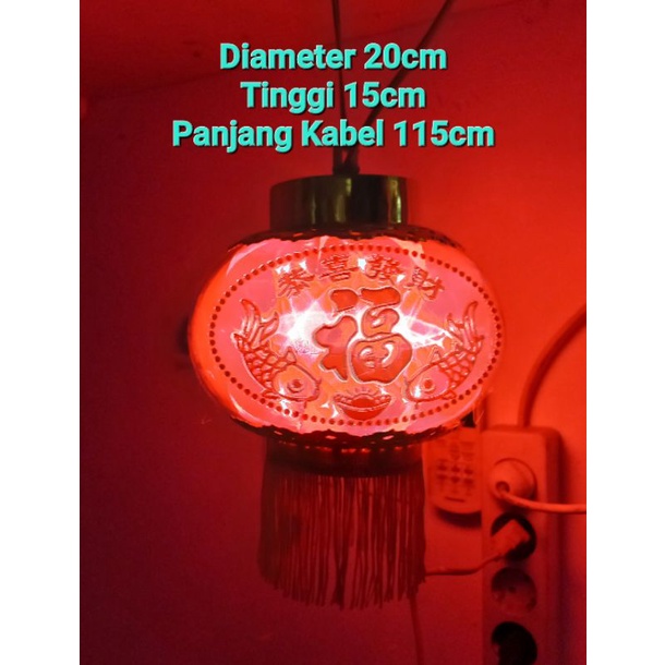Lampion Imlek Fu Putar / Lampion 1000 Bintang / Tenlong Imlek Fu / Lampion Imlek LED