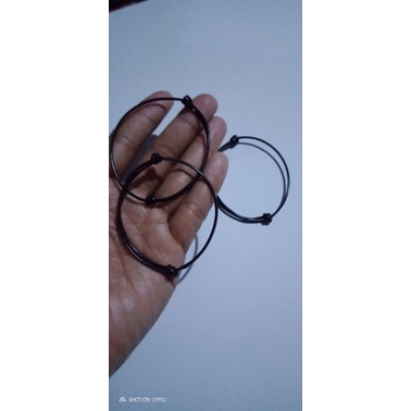gelang polos tali Korea hitam