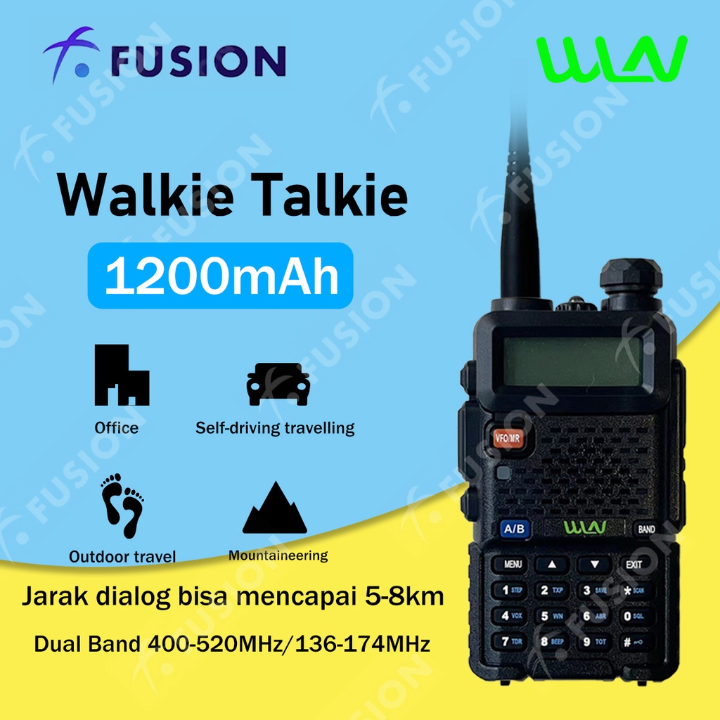 HT WLN UV1 Walkie Talkie Dual Band 5W 128CH UHF+VHF handy talkie