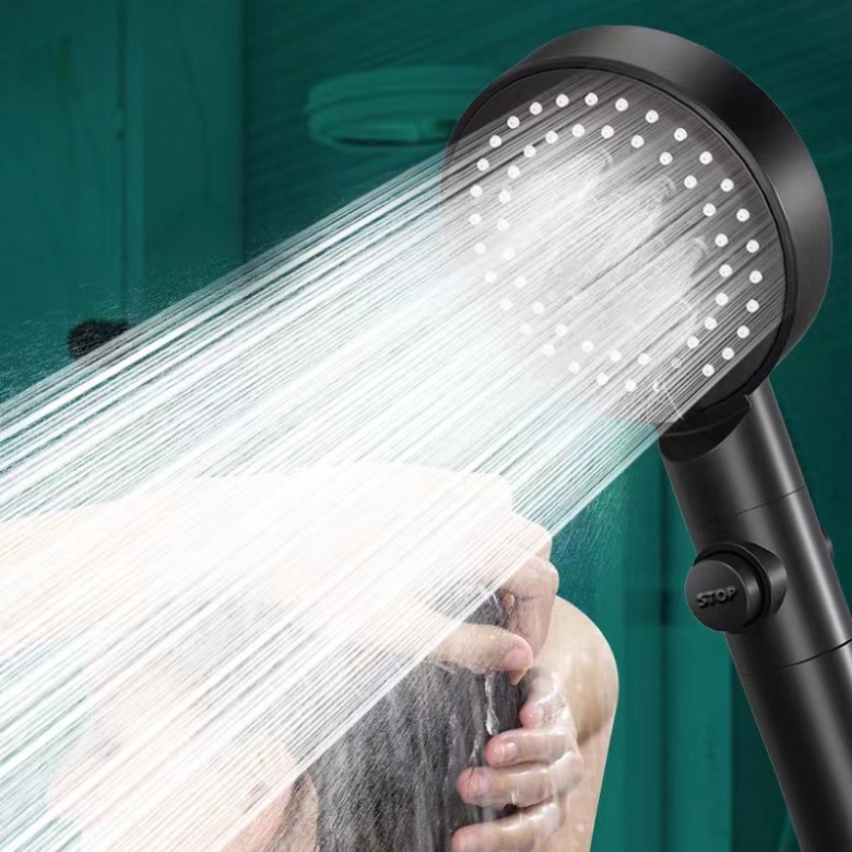 【Ready Stock 】5 Modes Kepala Shower Mandi Hitam Shower Kamar Mandi Hitam