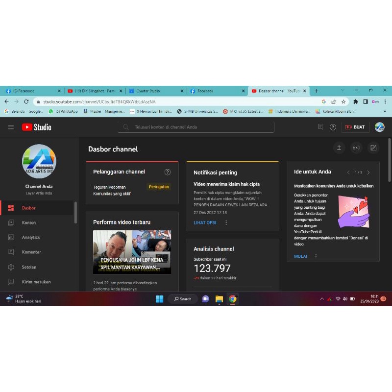 Jual Akun Channel YouTube Monetasi - TANPA ADSENSE