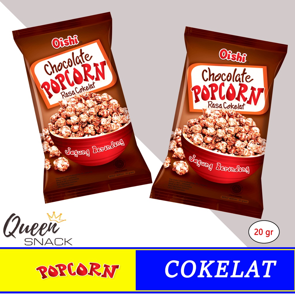 

Snack Oishi Popcorn Chocolate Jagung Brondong Rasa Coklat 20gr