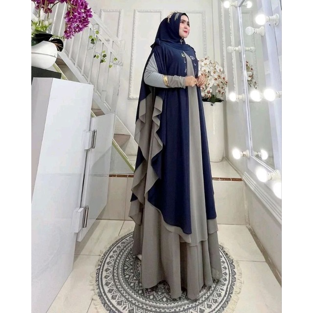 DIJAH 698 Syari Jubah set khimar hoodie by Dijah original