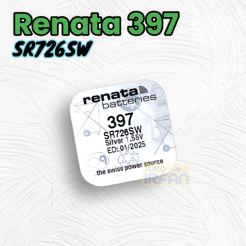 Baterai Renata 397 SR726SW Original Batrai Jam Tangan