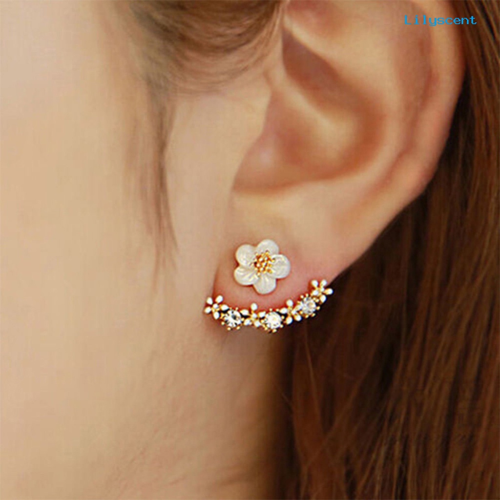 [LS] 1pasang Ear Stud Lucu Aman Manis Klip Telinga Marguerite Perempuan Untuk Club