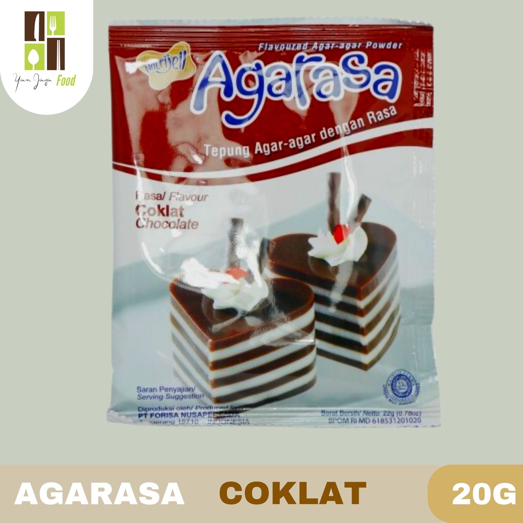 Nutrijell Agarasa/Agar-Agar Rasa Coklat/Vanila/Strawberry/Melon 10g