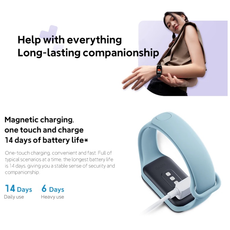 Xiaomi Redmi Band 2 Layar 1.47&quot; 30+ Mode Olahraga Tahan Air 5ATM Baterai Hingga 14 hari 100+ Tampilan / Band 2