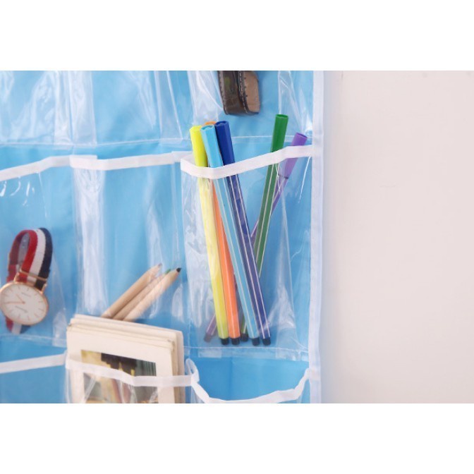 Gantungan 16 Sekat Gantungan Celana Dalam 16 Sekat Pouch Hanging Organizer Gantungan Serbaguna 16 Sekat Wadah Gantung Kaos Kaki Korean Underwear Pouch