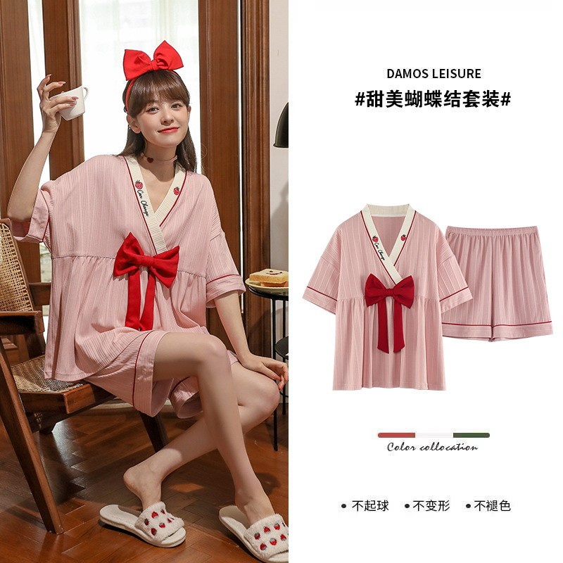 MR-08 set piyama sailor kimono baju tidur wanita lengan pendek