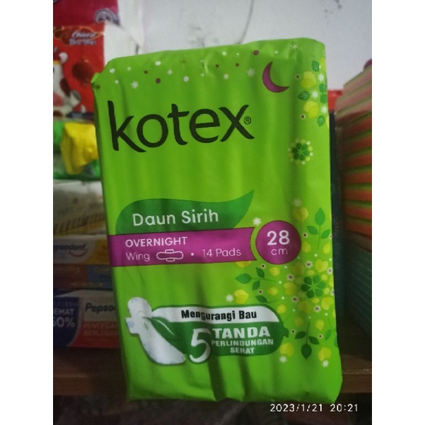 Kotex daun sirih long 28 cm isi 14 pads